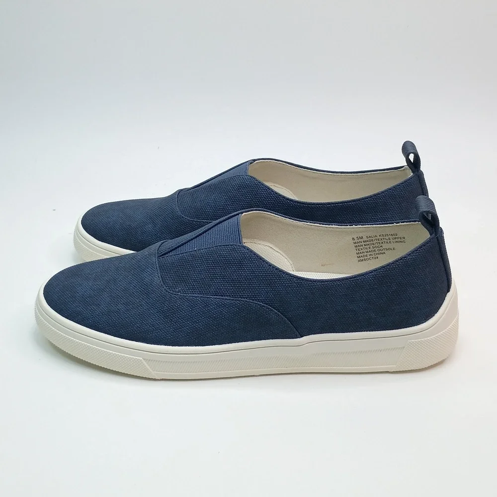 Kensie Salia Slip On Women Size 8.5 Navy Textile KS251602 Sneaker‎
